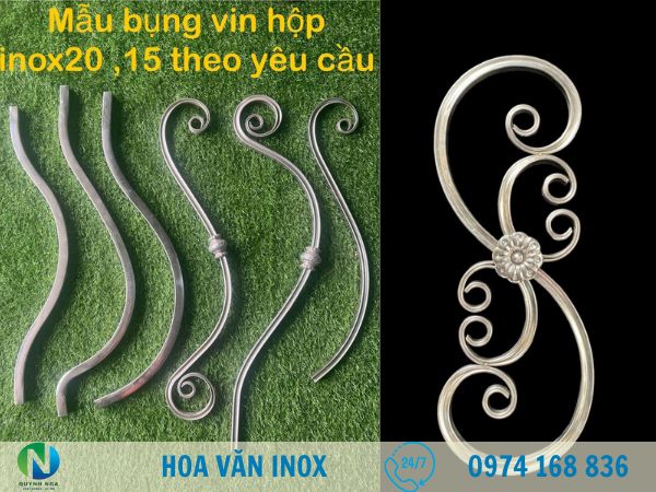 phụ kiện hoa văn inox